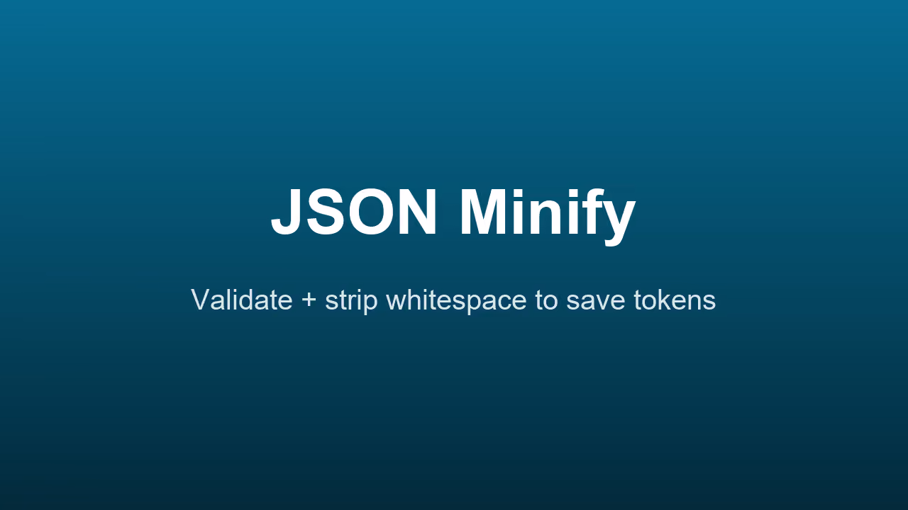 Json Minify