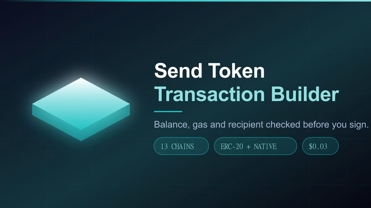 Send Token Transaction Builder
