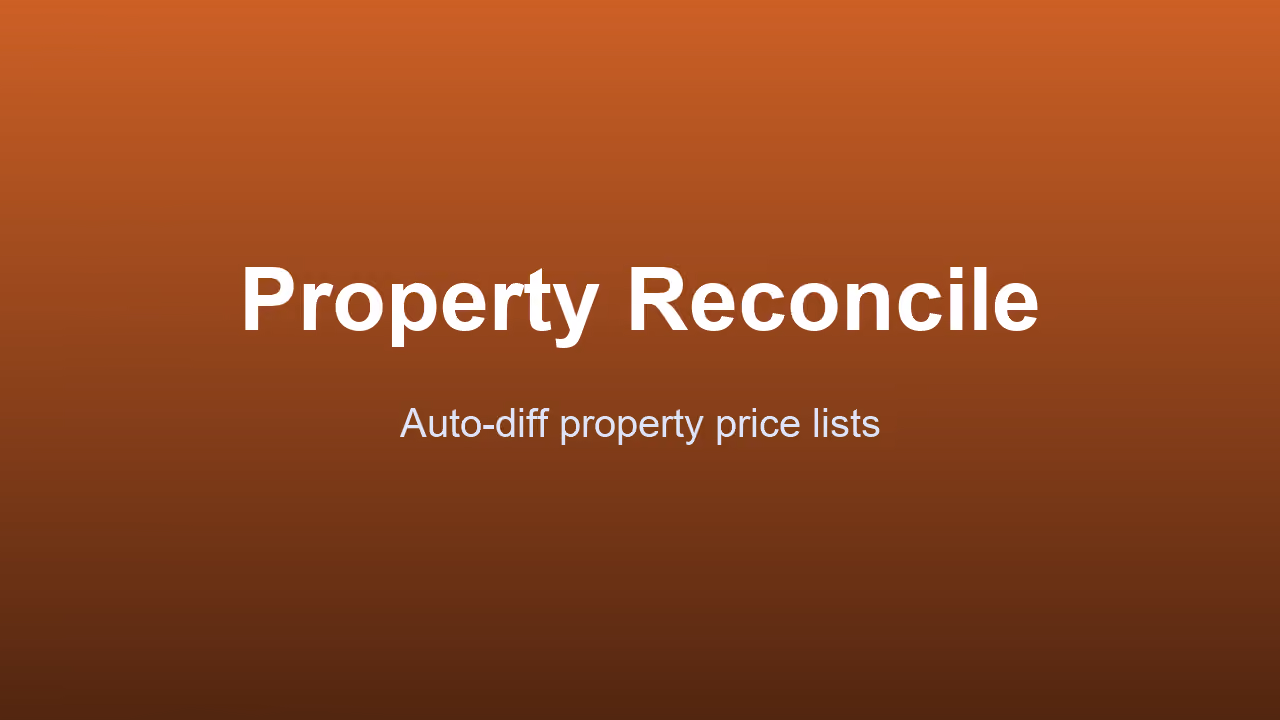 Property Reconcile