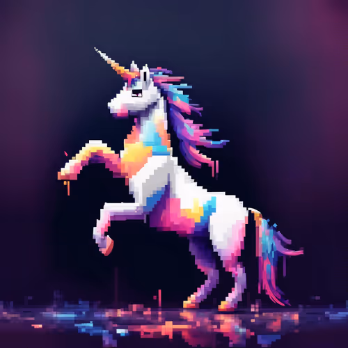 Pixel unicorn #14
