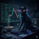 Midnight Crypto Hacker Cat