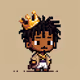 King Midas pixel art / paint rendition