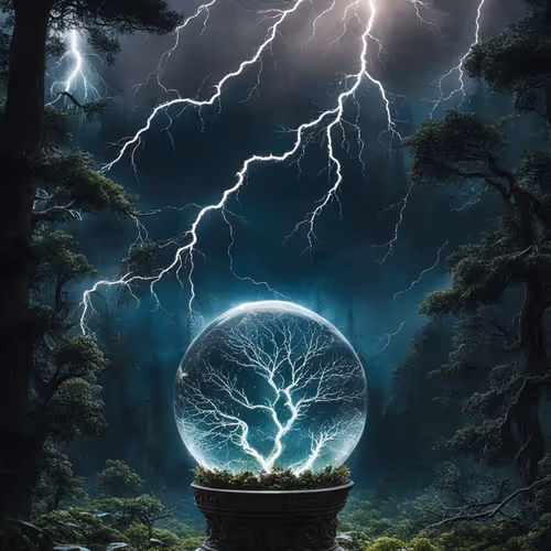Thunderstorm Lightning on the Endless Forest
