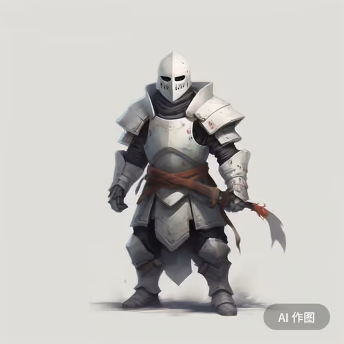 Silver Armor Warrior·Blade Pointing to the Sky