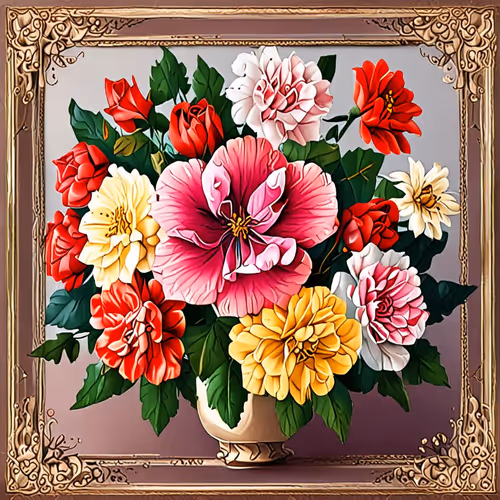 painting with flowers