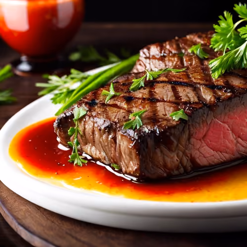 Juicy steak fillet,