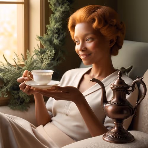 Drink tea and enjoy pump