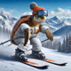 skier turtle 1