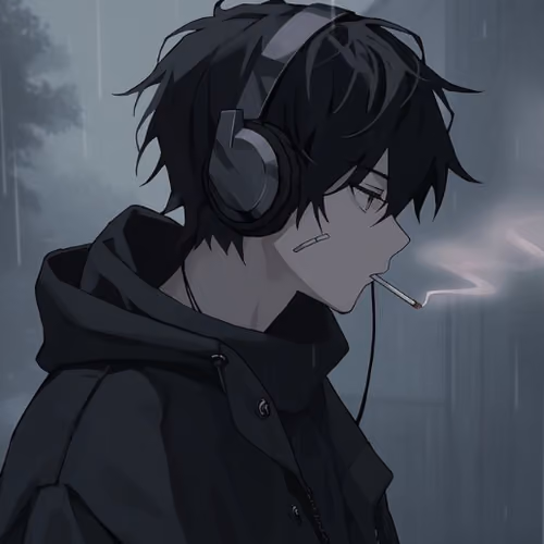 Smoking in the rain