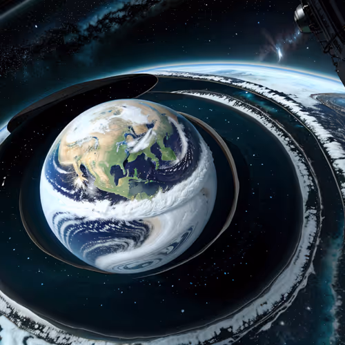 Earth having it's own ice ring