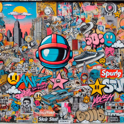 A vibrant collage
