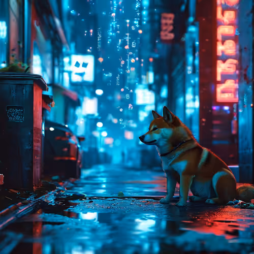 Shiba in the alley