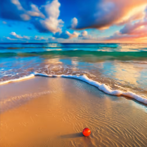 Ball on the beach