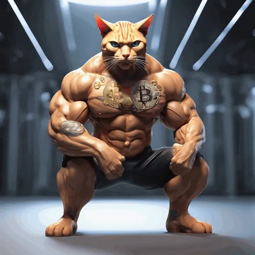 Bodybuilder cat