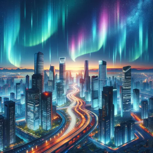 Aurora Cityscape