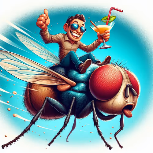 Flying on a fly