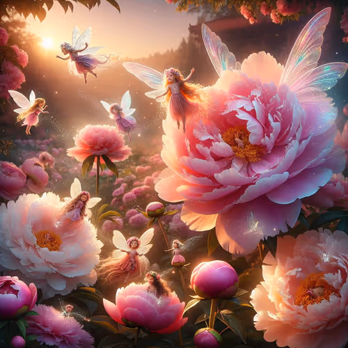Fairies and flowers))