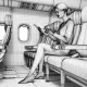 girl on plane