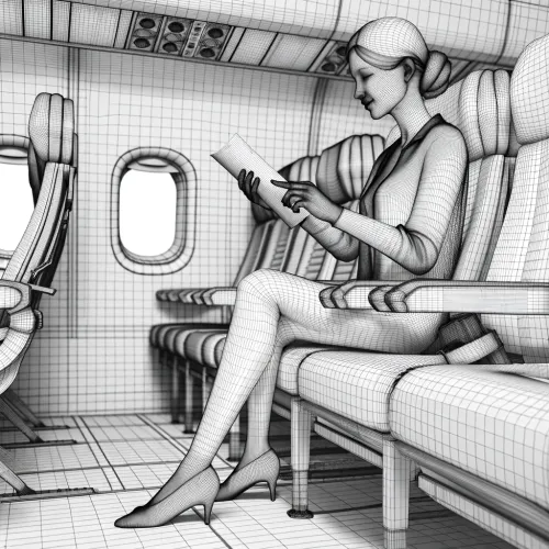 girl on plane
