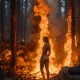 Girl and fire