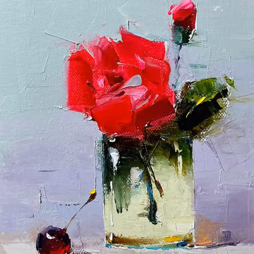 Vase and cherry best choice 10