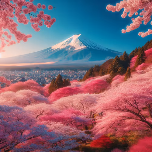 Mount Fuji in spring