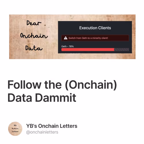Follow the (Onchain) Data Dammit