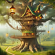 A whimsical scene