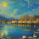 small village at night
