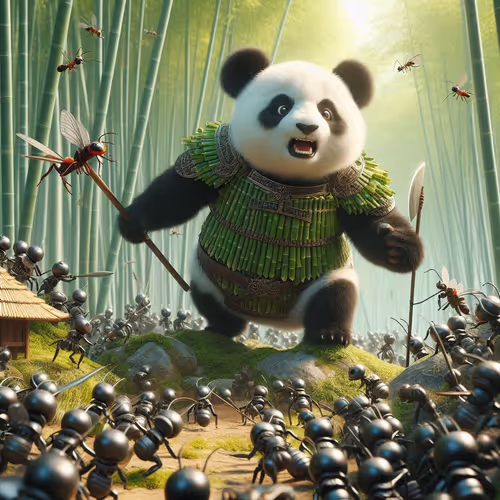 panda vs ants