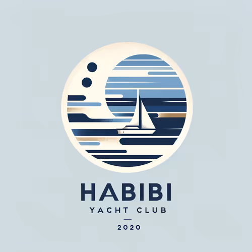 DALL·E 2024-01-13 12.36.40 - Design a simple, vector-style logo for 'Habibi Yacht Club, established in 2020' inspired by abstract expressionism. The logo should be minimalistic an