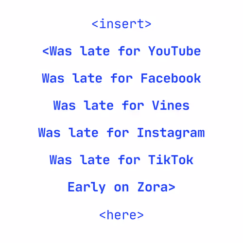 Wannabe influencer on ZORA