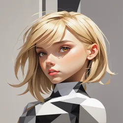 cubism blonde portrait #1228