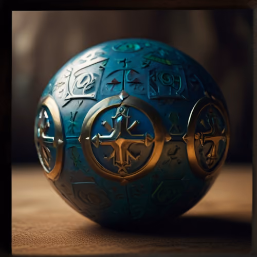 Ball with Mystical Symbols 39