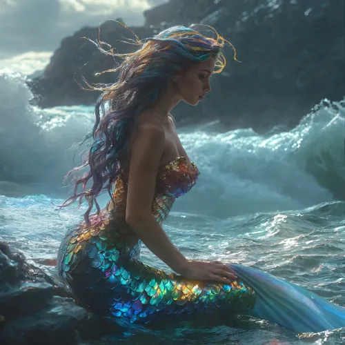 Mermaid in the sea