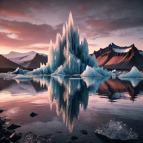 Ice Spires at Dusk