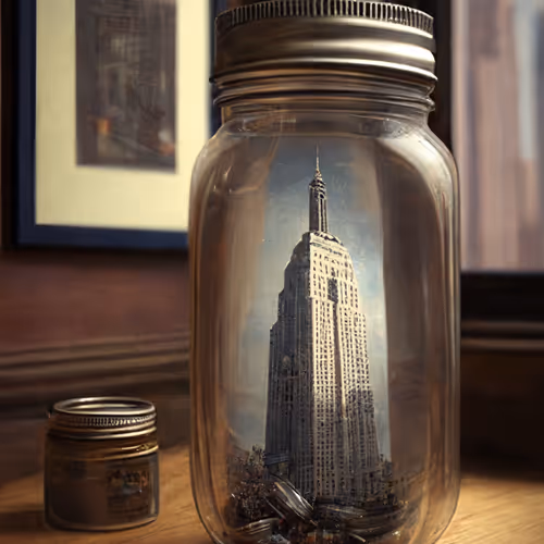 Empire State Building in a bottle 8/50