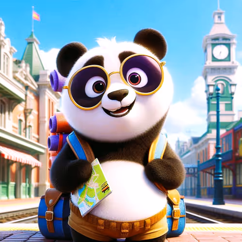 Optimist Travelling Panda