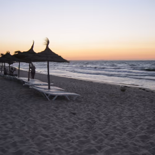 At sunset