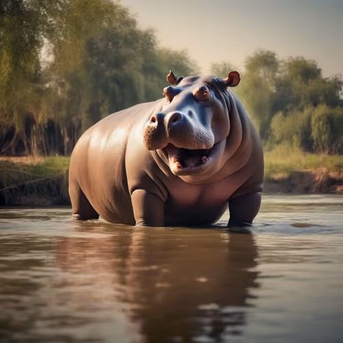 a big hippopotamus