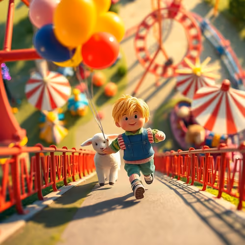 Boy with balloons