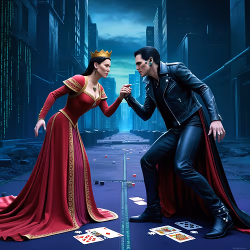 Queen of hearts versus jack of spades
