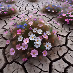 Flowers that finally bloom even in dry land. 