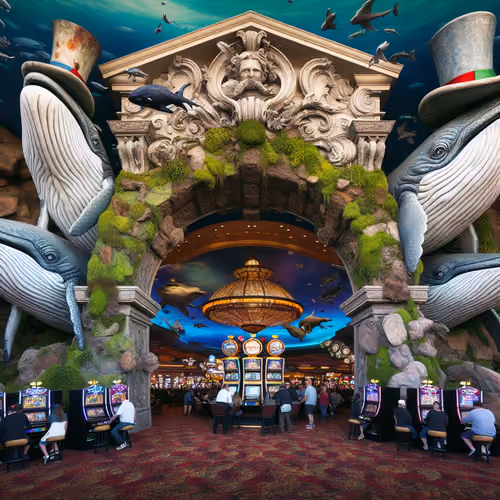 whales with hats, gambling, casino