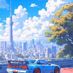 White car 2D