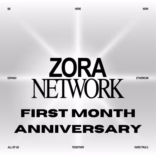 Zora L2 first month anniversary 2767