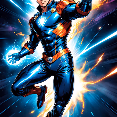 cartoon space hero