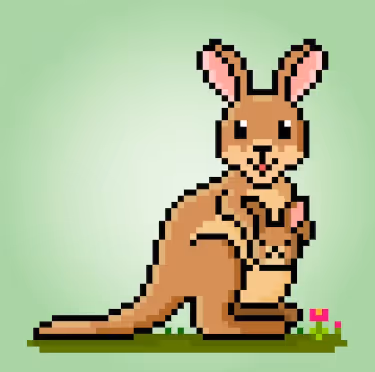 pixel kangaroo