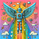 Flying Retro Robot