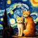 van Gogh Cats #7
